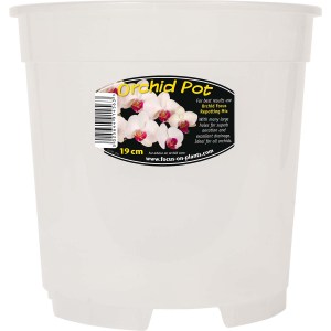 Clear orchid pot 19 cm